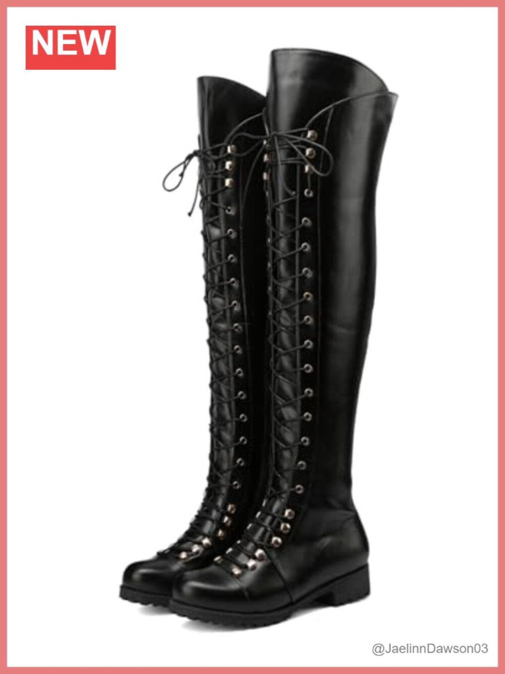 DADAWEN WOMENS OVER THE KNEE BOOTS SQUARE TOE THIGH HIGH BOOTS WITH SIDE ZIPPER